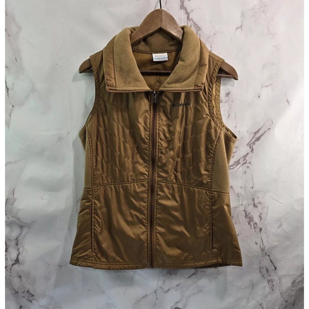 Columbia Vest Womens Medium Brown Mix It Around Quilted Puffer Insulated